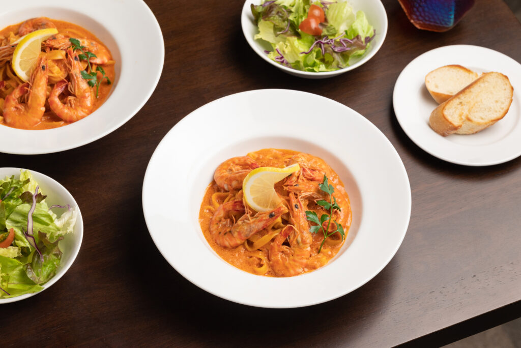 チビ車エビのトマトクリーム